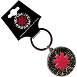 Red Hot Chili Peppers Standard Keychains  - Asterisk Logo Silver