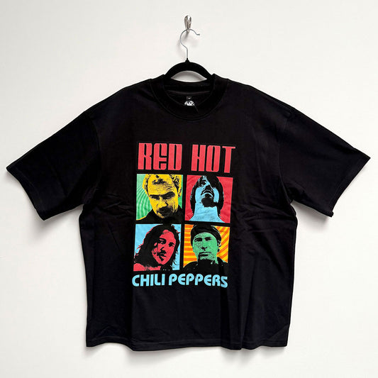 Red Hot Chili Peppers T Shirt - Portrait Photos Oversized | Buy Now For 29.99