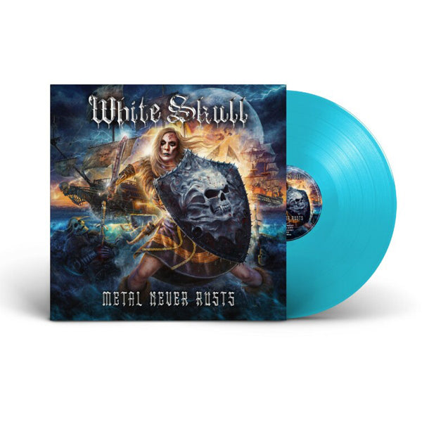 White Skull LP - Metal Never Rusts (Curacao Vinyl) | Buy Now For 53.99