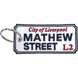 Rock Off Patch Keychains  - Mathew Street Liverpool Sign