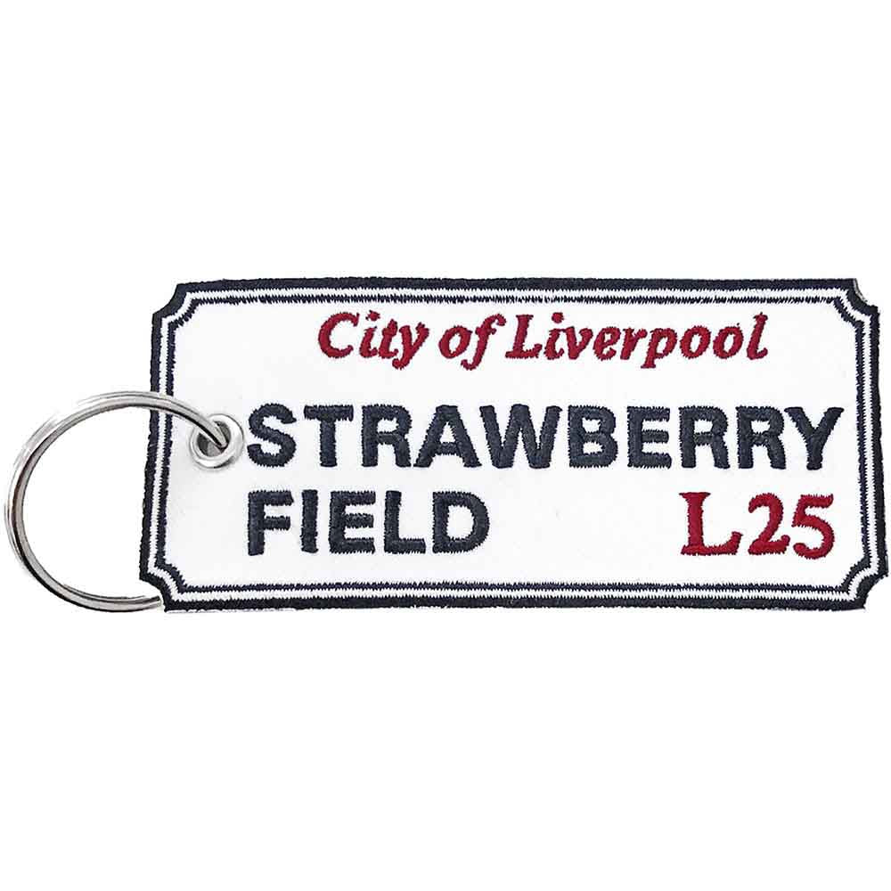 Rock Off Patch Keychains  - Strawberry Field Liverpool Sign