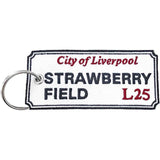 Rock Off Patch Keychains  - Strawberry Field Liverpool Sign