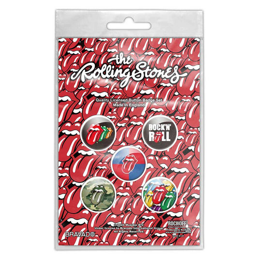 The Rolling Stones Plastic Pin Badge - Rock 'N' Roll