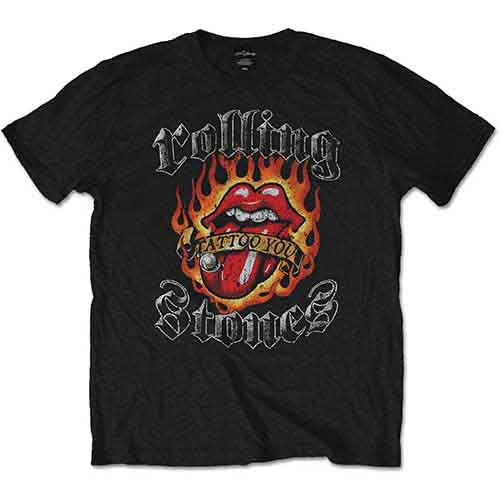 The Rolling Stones T Shirt - Flaming Tattoo Tongue