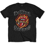 The Rolling Stones T Shirt - Flaming Tattoo Tongue
