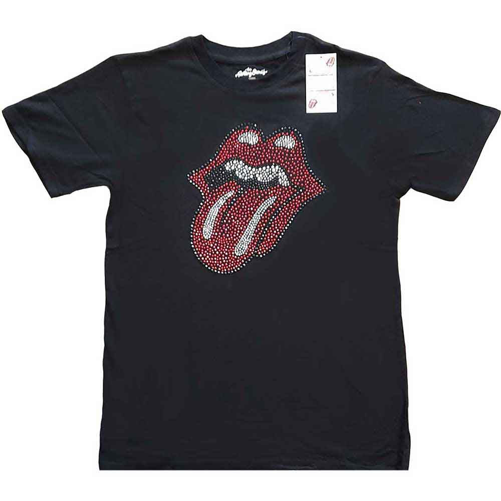 The Rolling Stones T Shirt - Classic Tongue Rhinestone