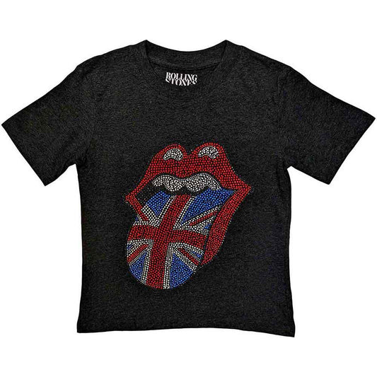 The Rolling Stones Children's T Shirt - British Tongue Embellished
