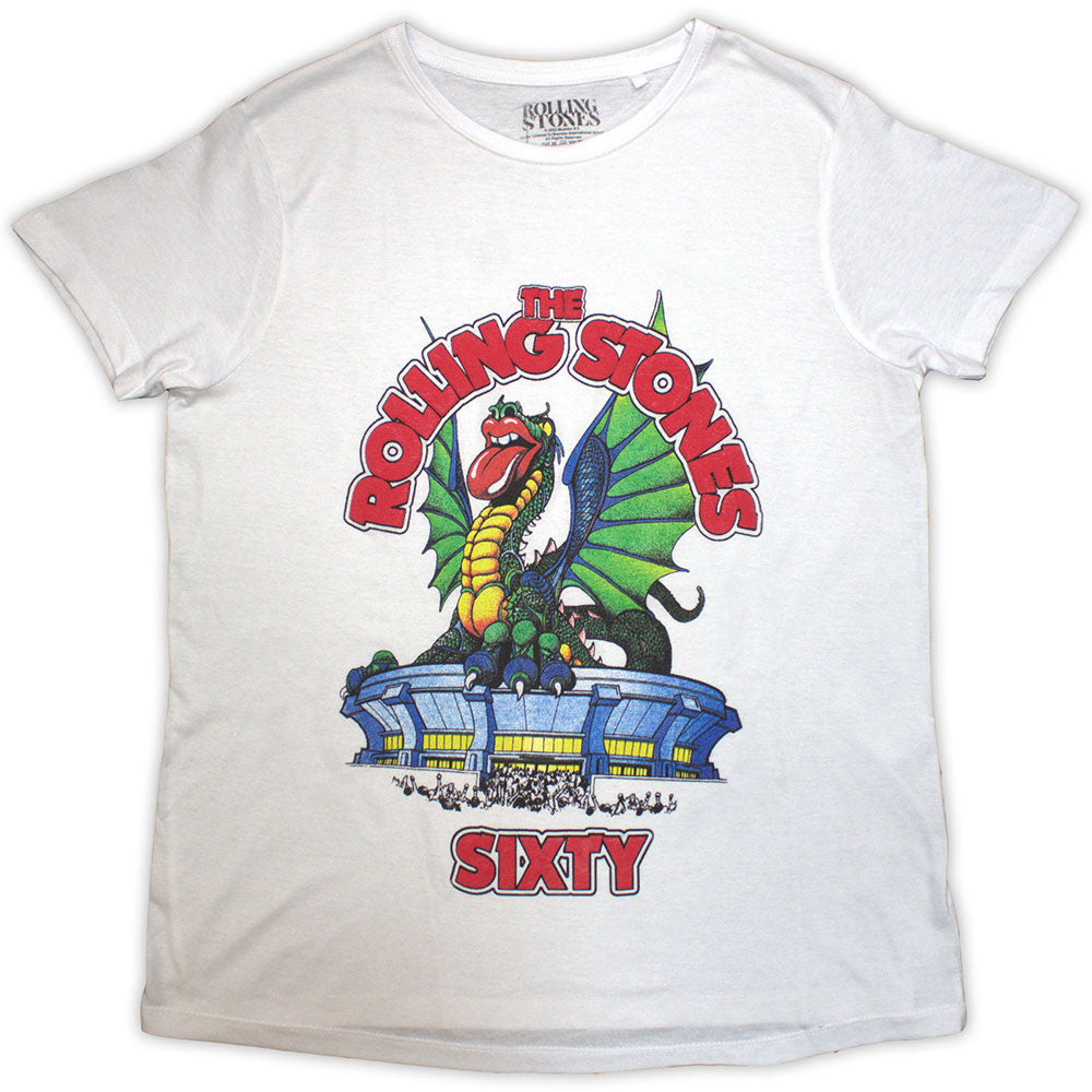 Rolling Stones Woman's T Shirt - 60 Stadium Dragon