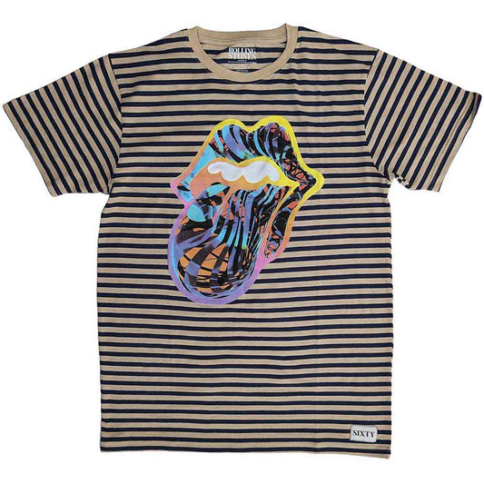 The Rolling Stones T Shirt - Cyberdelic Striped