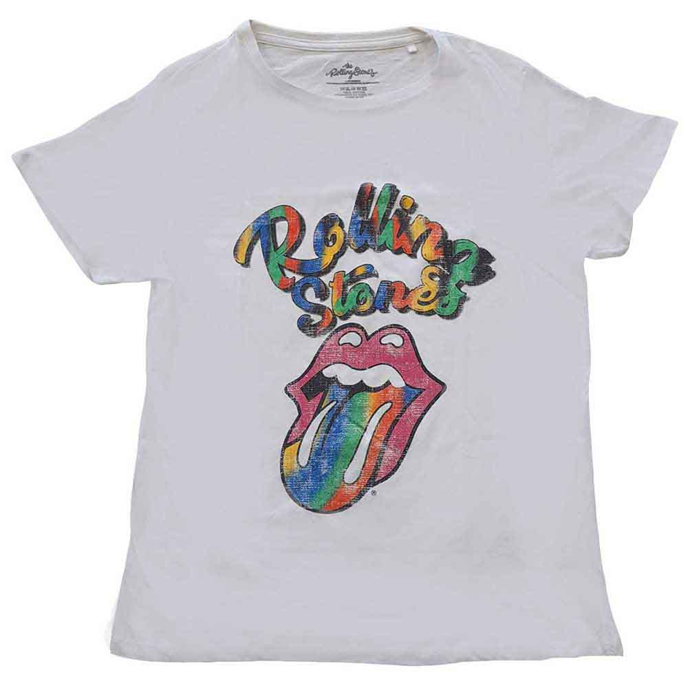 The Rolling Stones Woman's T Shirt - Multicolour Tongue