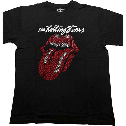 The Rolling Stones T Shirt - Logo & Tongue Diamante