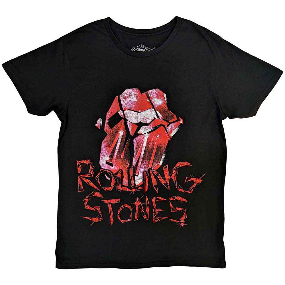 The Rolling Stones T Shirt - HD Cracked Glass Tongue