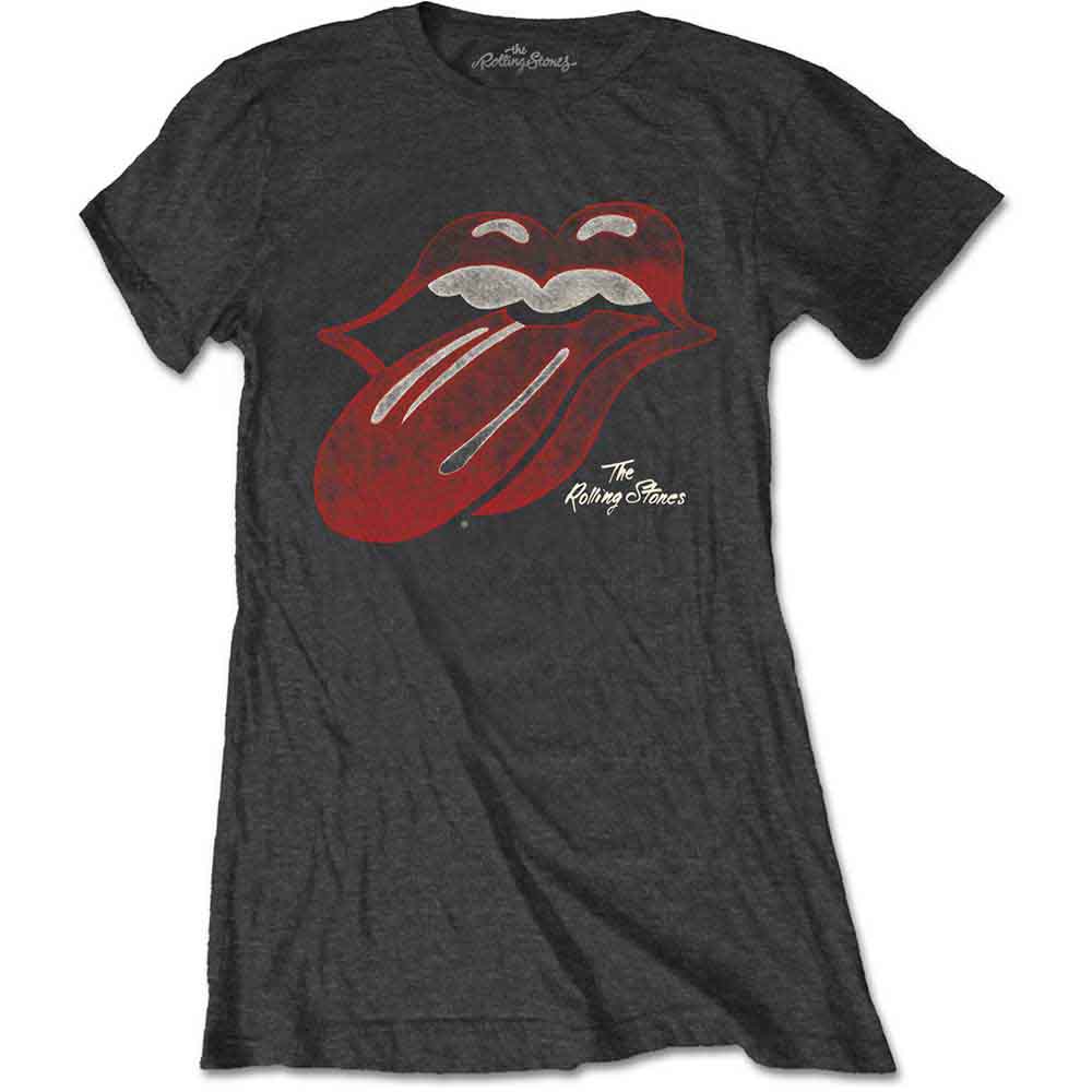 The Rolling Stones Women's T Shirt - Vtge Tongue