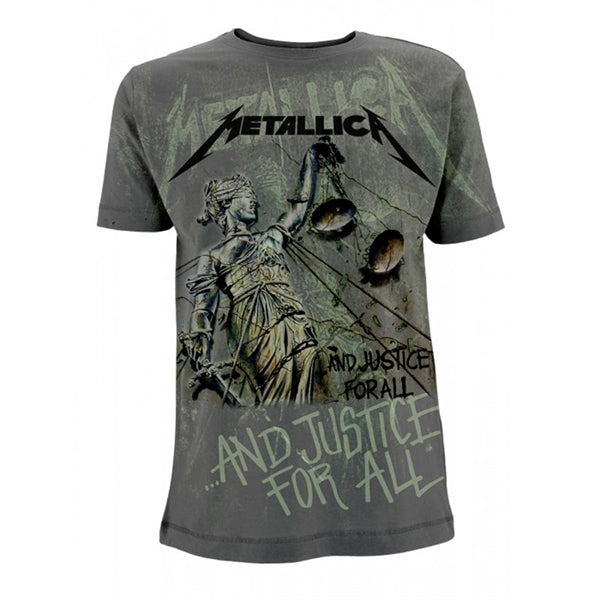 Metallica T Shirt - And Justice For All Neon (All Over)
