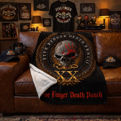 Rocksax Five Finger Death Punch Blanket - Vini