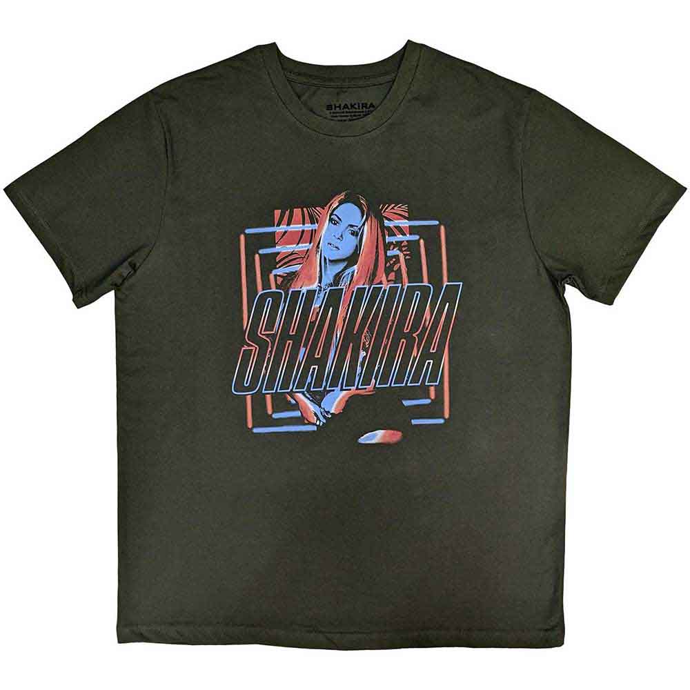 Shakira T Shirt - Squares and Logo
