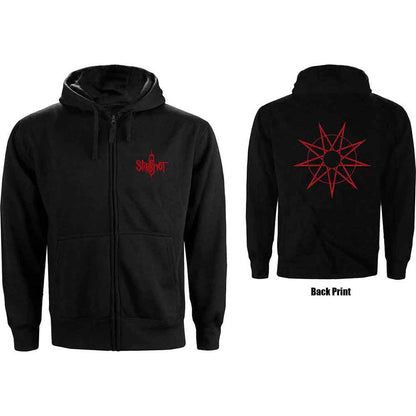 Slipknot Women's Zip Hoodie - 9-Point Star Backprint | Buy Now For 44.99