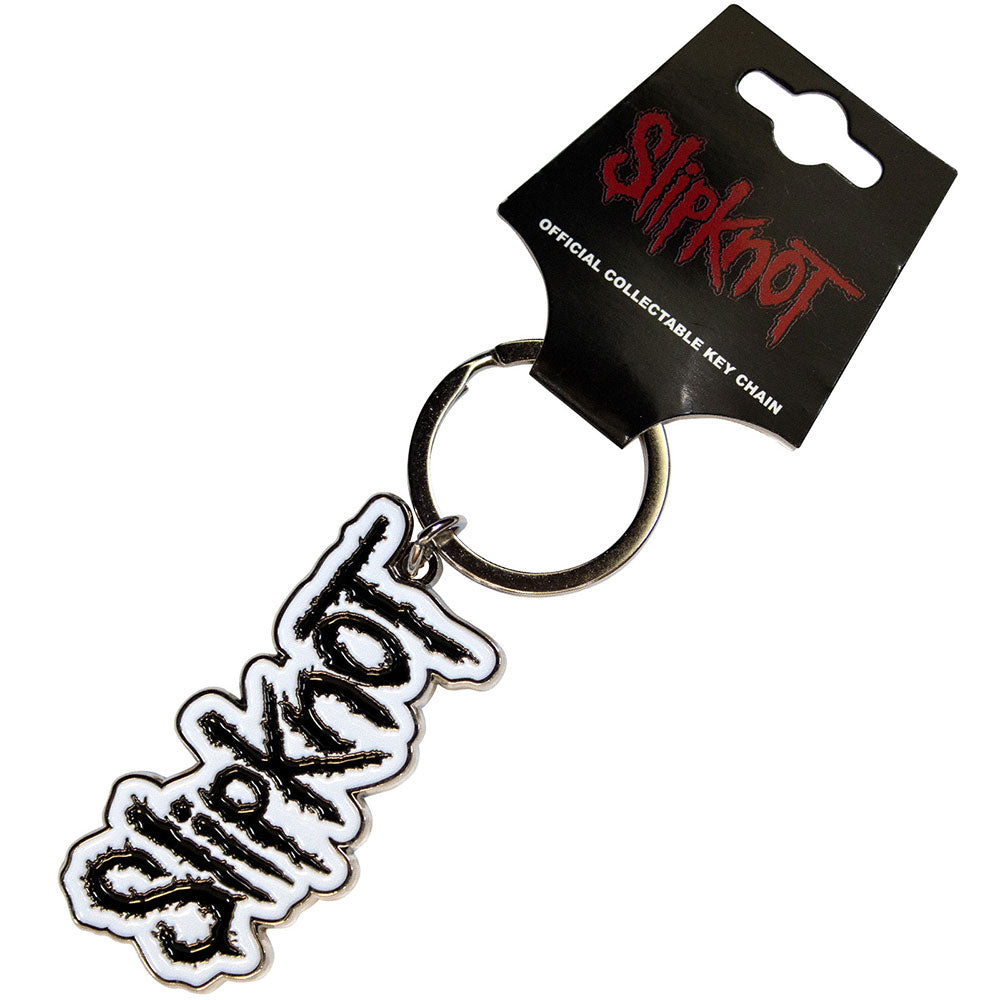 Slipknot Standard Keychains - Black Logo White Border