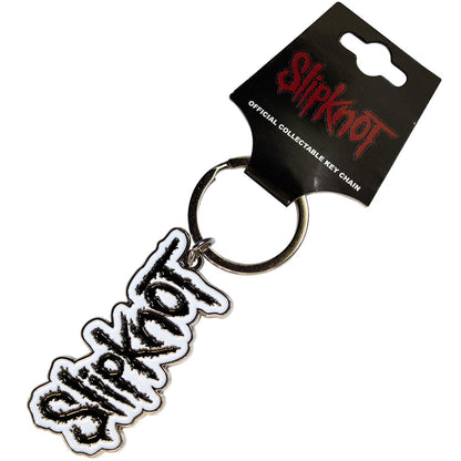 Slipknot Standard Keychains - Black Logo White Border