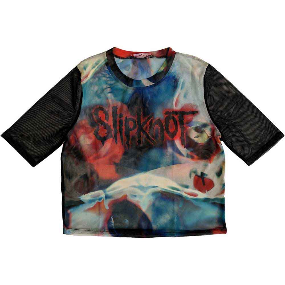 Slipknot Women's Short Sleeve Crop Top - Face & Logo | Buy Now For 24.99