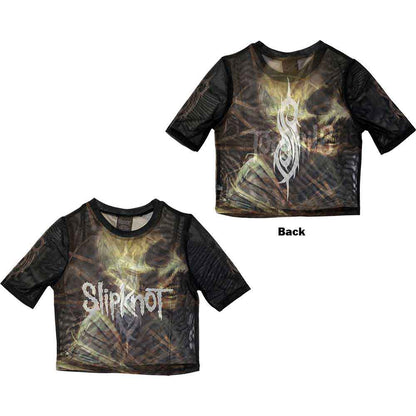 Slipknot Women's Short Sleeve Crop Top - Tesf Profile | Buy Now For 24.99