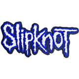 Slipknot Patches - Iron On - Cut-Out Logo Blue Border