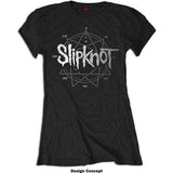 Slipknot Woman's T Shirt - Logo Star Diamante