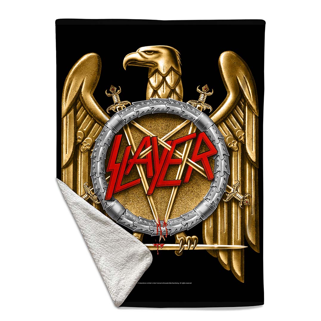 Rocksax Slayer Sherpa Fleece Blanket - Golden Eagle  | Buy Now From £39.99