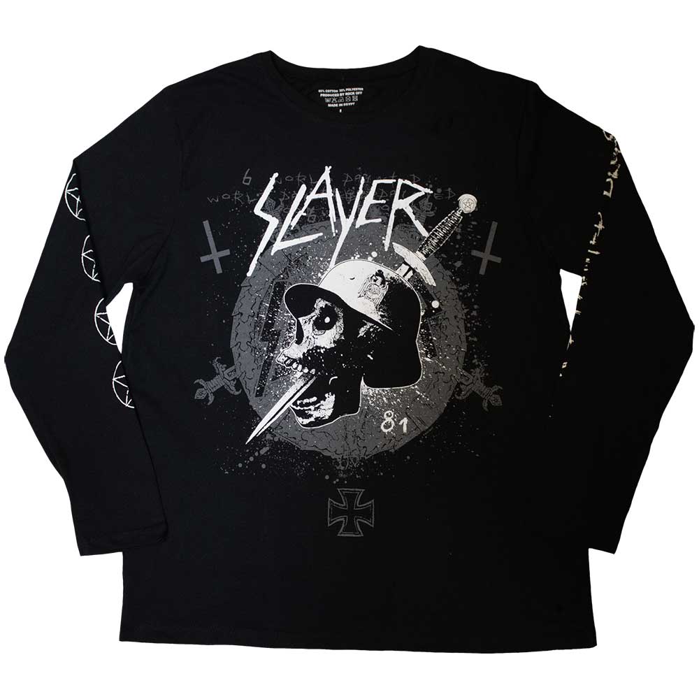 Slayer Long Sleeve T Shirt - Dagger Skull