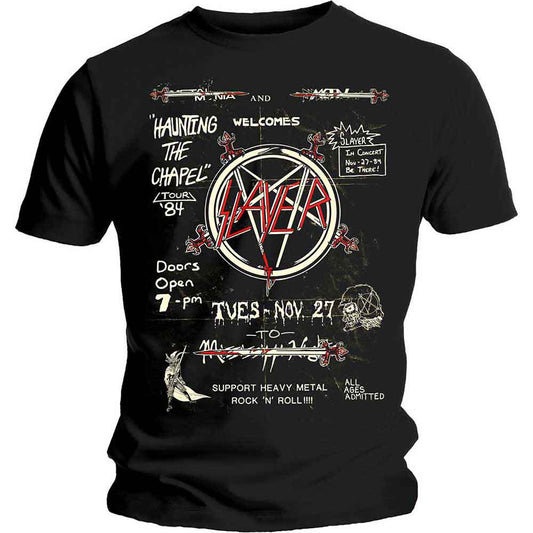 Slayer T Shirt - Haunting 84 Flier