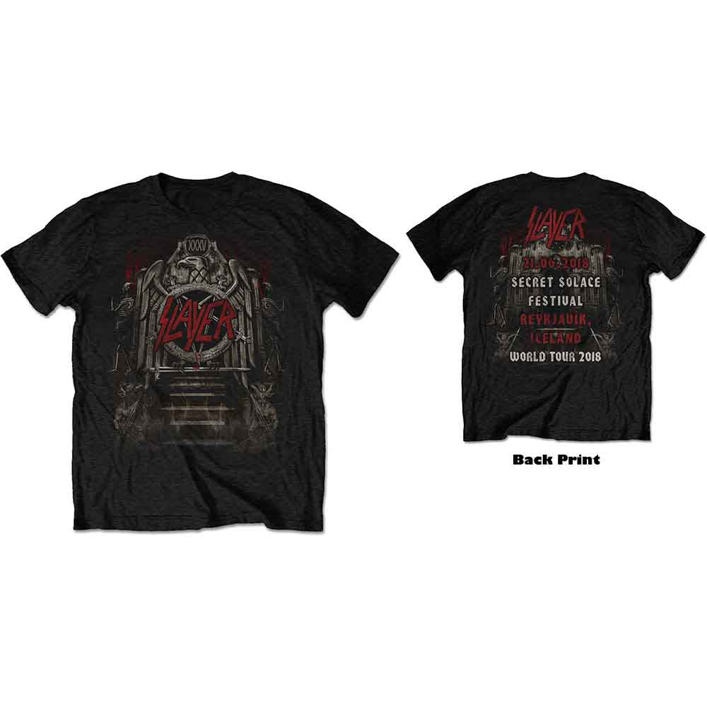 Slayer T Shirt - Eagle Grave 21/06/18 Iceland Event | Buy Now For 24.99