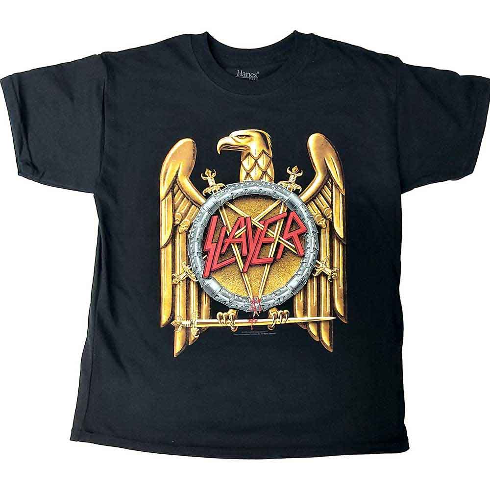 Slayer Children's T Shirt - Gold Eagle