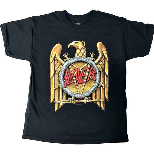 Slayer Children's T Shirt - Gold Eagle
