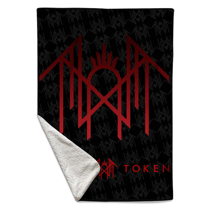 Rocksax Sleep Token Sherpa Fleece Blanket - Red Logo  | Buy Now From £39.99