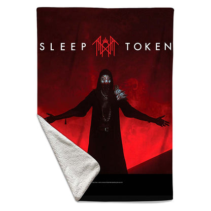 Rocksax Sleep Token Sherpa Fleece Blanket - Red Light  | Buy Now From £39.99