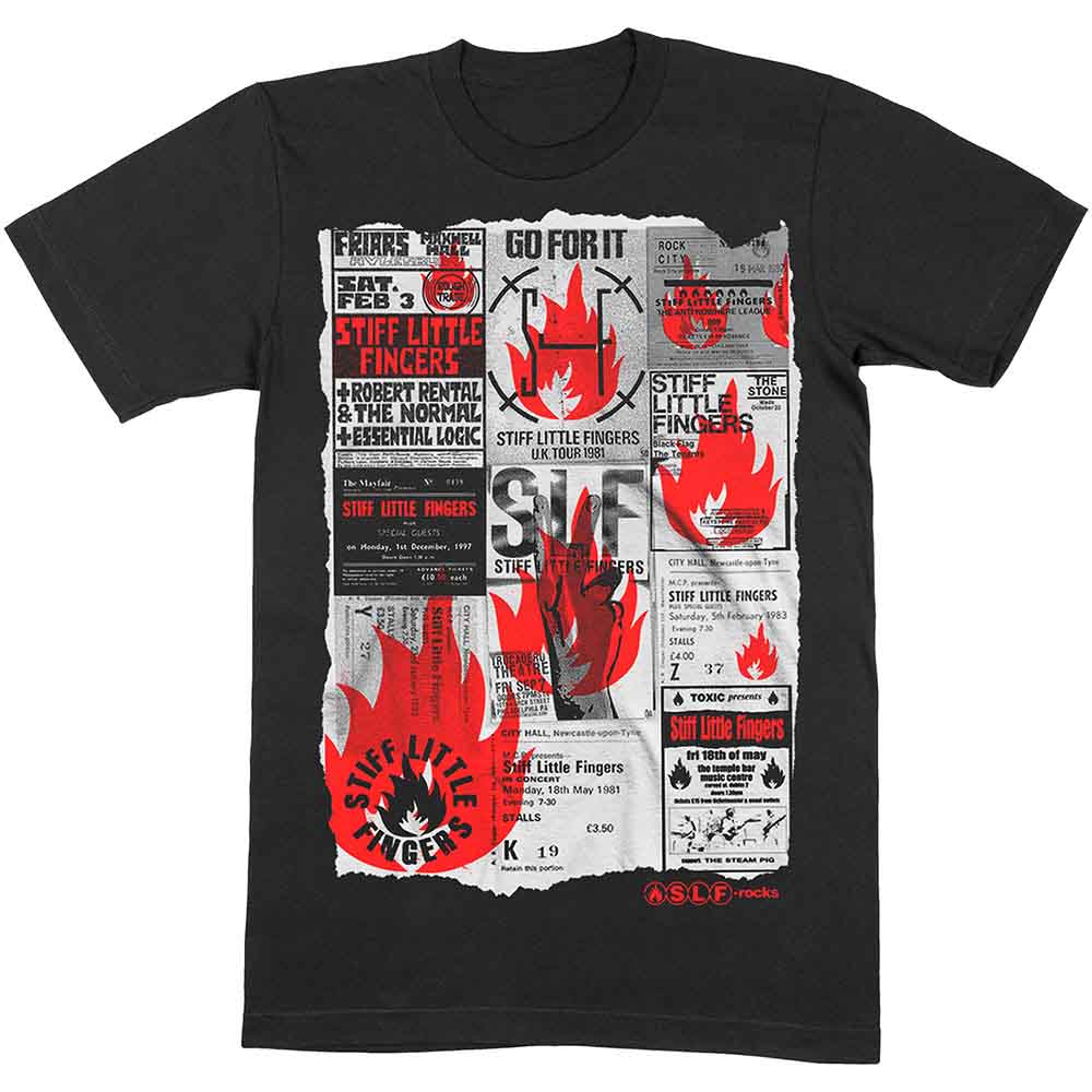 Stiff Little Fingers T Shirt - Flyer