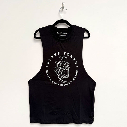 Sleep Token Vest Top - Tomb Text Ring | Buy Now For 24.99