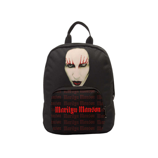 Rocksax Marilyn Manson Mini Backpack - Logo / Red Lips
