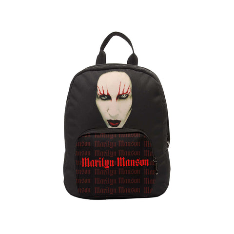 Rocksax Marilyn Manson Mini Backpack - Logo / Red Lips