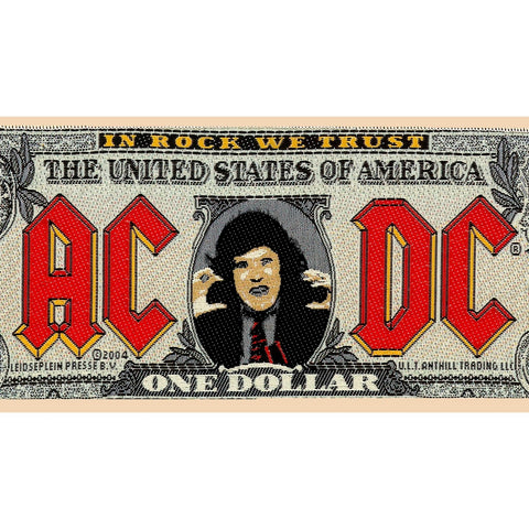 AC/DC Sew-On Patch - Bank Note | Buy Now For 19.99
