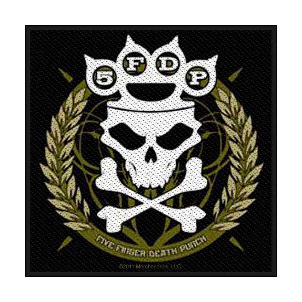 Five Finger Death Punch Patches - Woven Sew On - Knuckles Crown