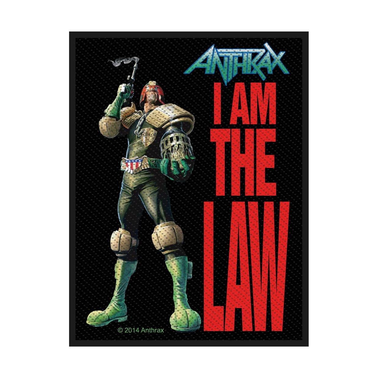 Anthrax Sew-On Patch - I Am The Law | Buy Now For 19.99