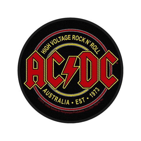 AC/DC Sew-On Patch - High Voltage Rock N Roll | Buy Now For 19.99