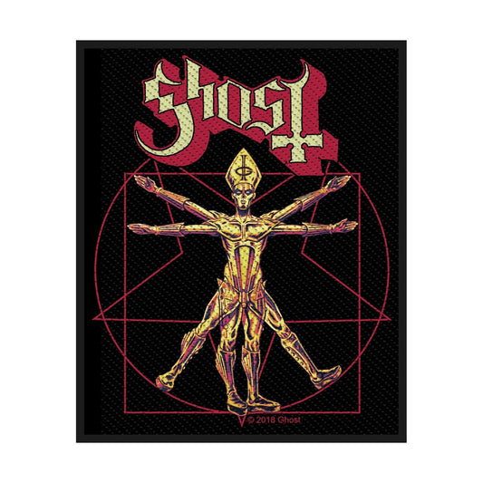 Ghost Sew-On Patch - The Vitruvian Ghost | Buy Now For 19.99