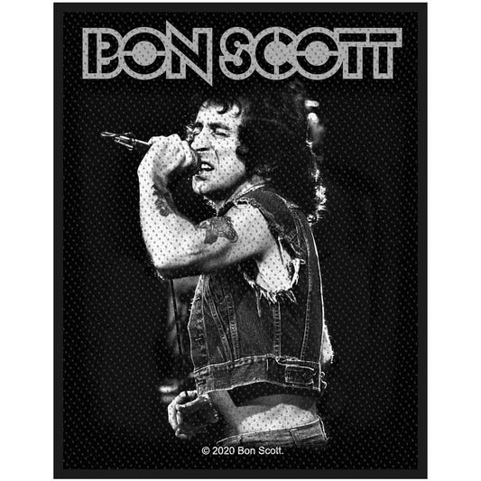 Bon Scott Patches-Woven Sew On - In League With Satan | Buy Now For 9.99