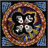 Kiss Patches Woven Sew On - Rock N Roll Over