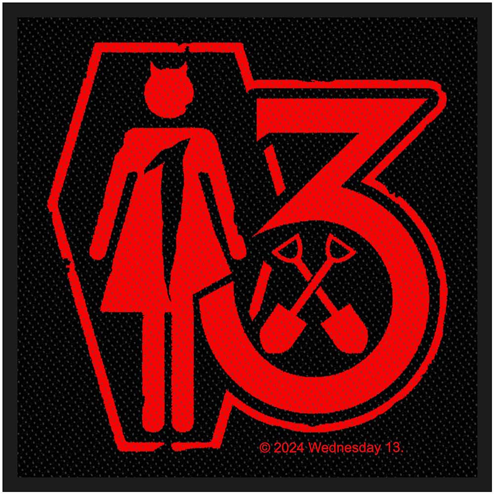Wednesday 13 Patches - Woven Sew On - Casket