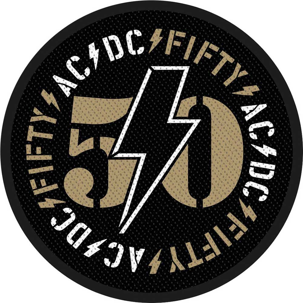 AC/DC Patches - Woven Sew On - Fifty