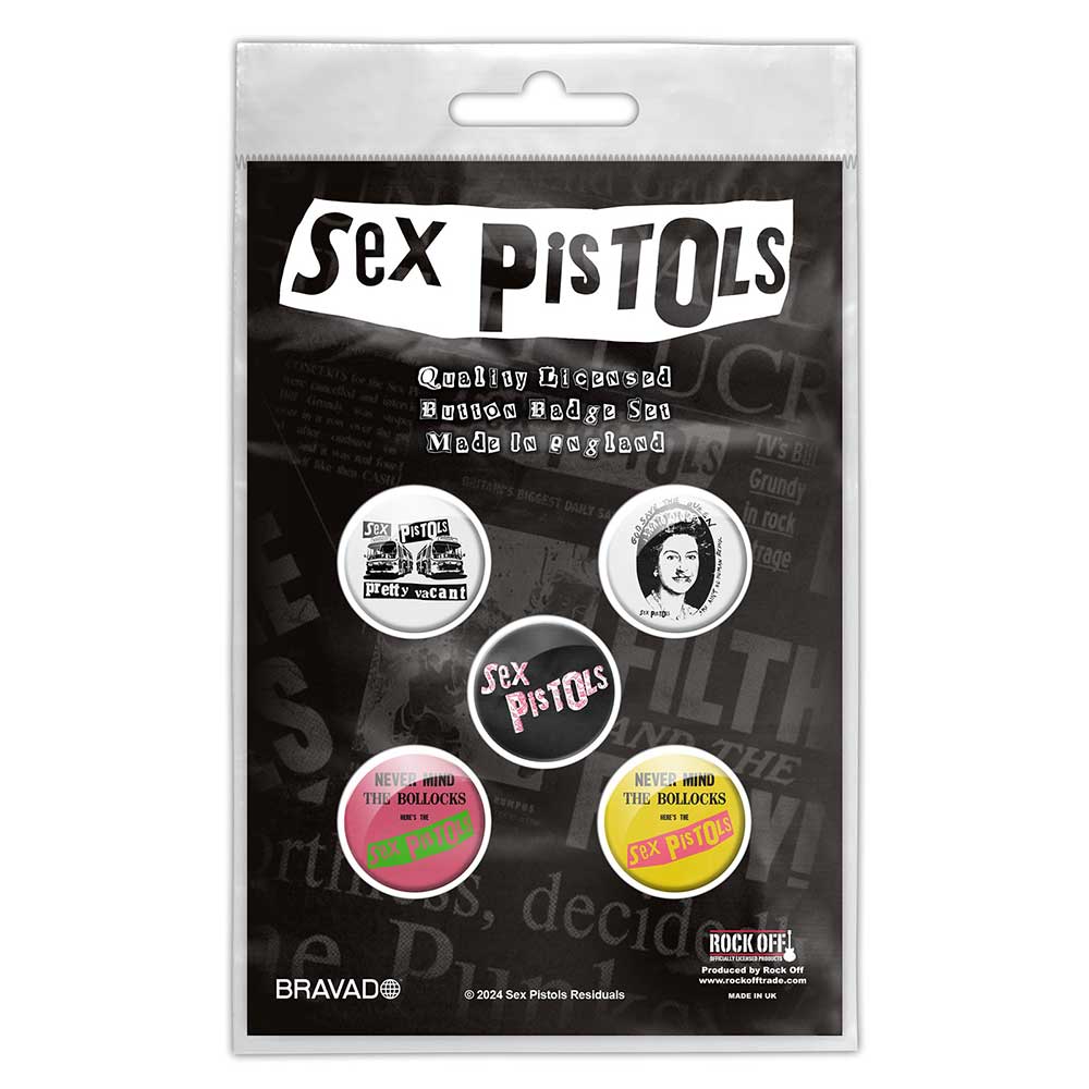 Sex Pistols Plastic Pin Badge - Never Mind The B****