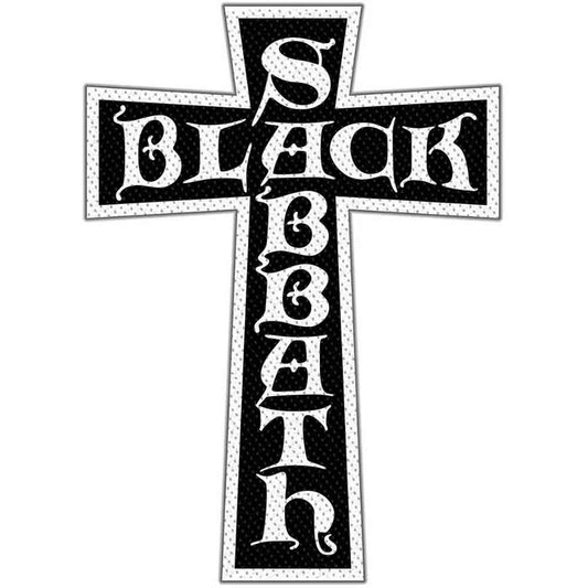 Black Sabbath Patches Woven Sew On - Cross Logo Cut Out
